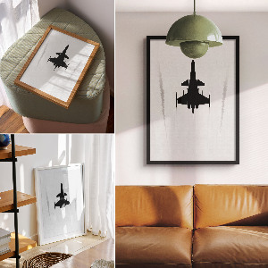 Retro plagát Lietadlo na oblohe