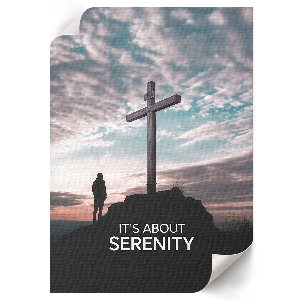 Retro plagát Kríž na skale