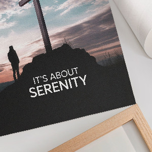 Retro plagát Kríž na skale