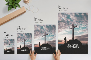 Retro plagát Kríž na skale