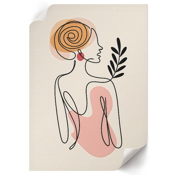 Retro plagát Boho žena