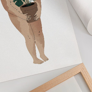 Poster na stenu Žena s rastlinou