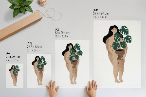 Poster na stenu Žena s rastlinou