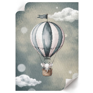 Retro plagát Slon v balóne