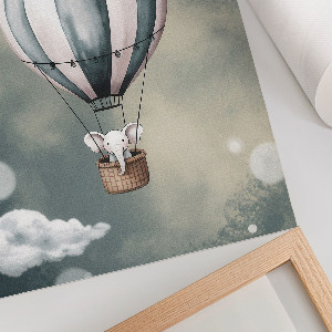 Retro plagát Slon v balóne