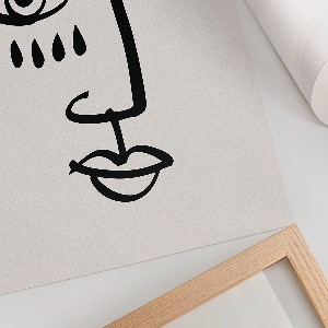 Retro plagát Abstraktná tvár