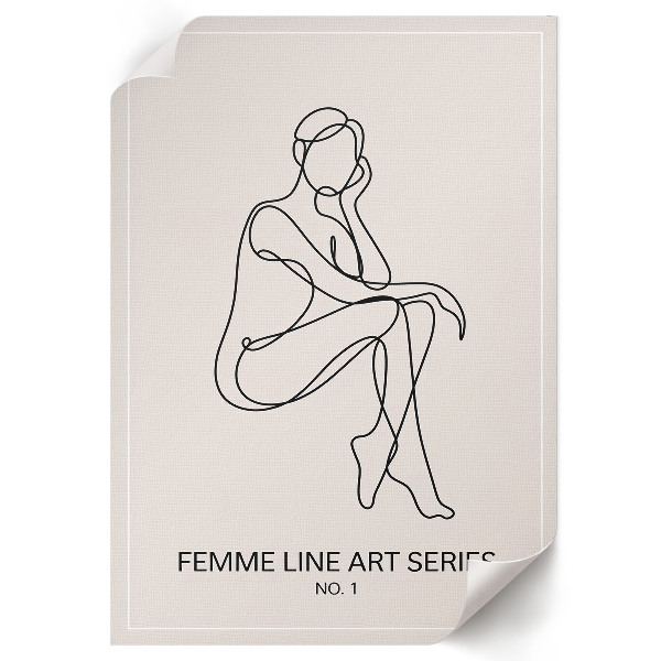 Retro plagát Minimalistický obrys