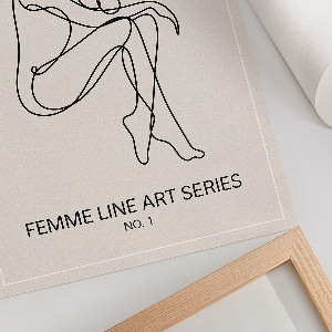 Retro plagát Minimalistický obrys