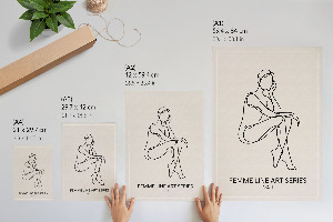 Retro plagát Minimalistický obrys