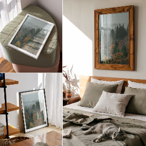 Plagát do obývačky Hmlistý les