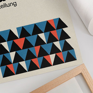 Plagát do obývačky Geometria Bauhausu