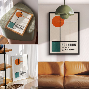 Plagát do izby Štýl Bauhaus