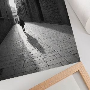 Retro plagát Čiernobiela ulica