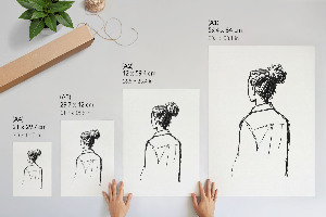 Retro plagát Pohľad na obrázok zozadu