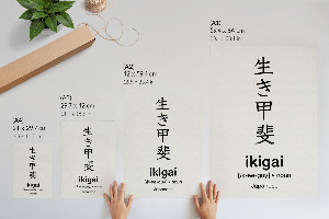 Poster na stenu Japonská typografia