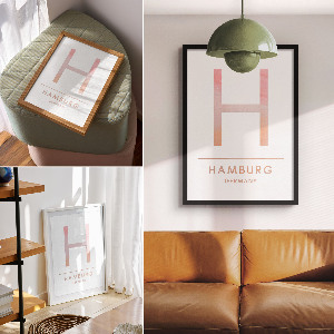 Plagát do obývačky H je pre Hamburg