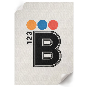 Retro plagát s typografiou B123