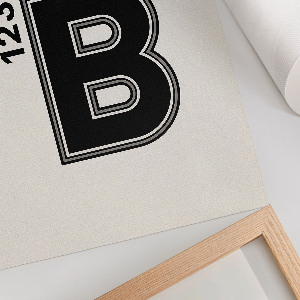 Retro plagát Typografia B123
