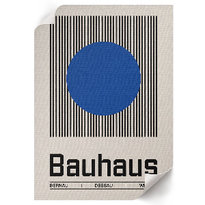 Plagát s dizajnom Bauhausu vhodný do obývačky
