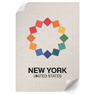 Plagát s ilustráciou New Yorku do izby
