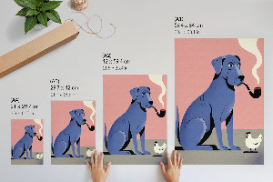 Poster na stenu Pes a kura