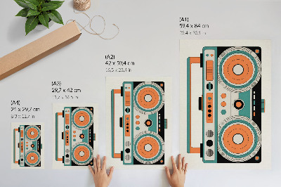 Retro plagát Retro boombox