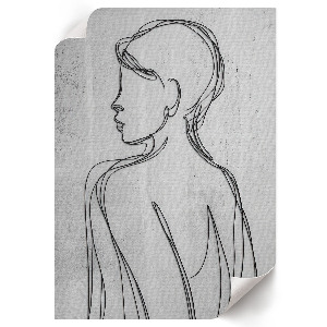 Retro plagát Minimalistický profil