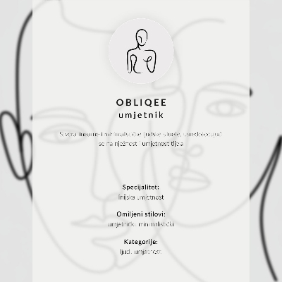Plagát do obývačky Profil tváre