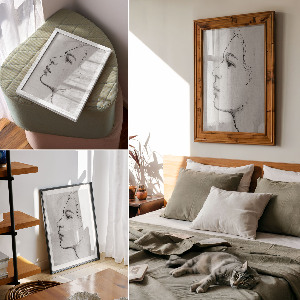 Plagát do obývačky Profil tváre