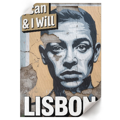 Retro plagát Lisabonská nástenná maľba