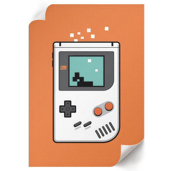 Retro plagát s motívom retro Gameboya