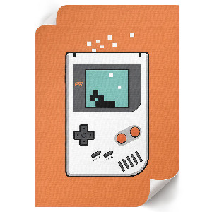 Retro plagát s motívom retro Gameboya