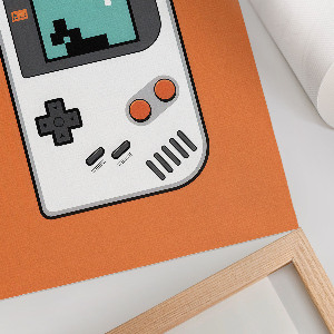 Retro plagát s motívom retro Gameboya