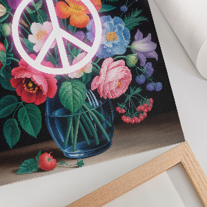 Retro plagát Mier a kvety