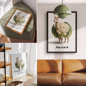 Plagát do izby Alpaka karfiol
