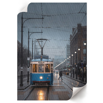 Poster na stenu Modrá električka