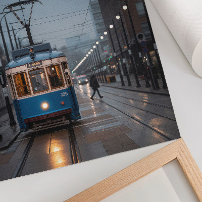 Poster na stenu Modrá električka