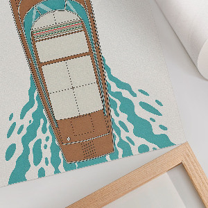 Retro plagát Štýlová jachta