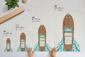 Retro plagát Štýlová jachta