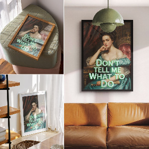 Plagát do obývačky Ironický portrét