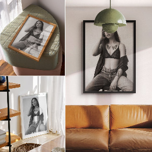 Plagát do izby Čiernobiely portrét