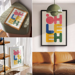 Plagát do izby s typografickou kompozíciou