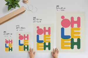 Plagát do izby s typografickou kompozíciou