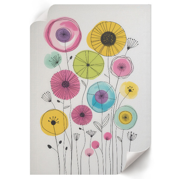 Plagát do izby Farebné kvety