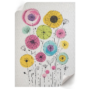 Plagát do izby Farebné kvety