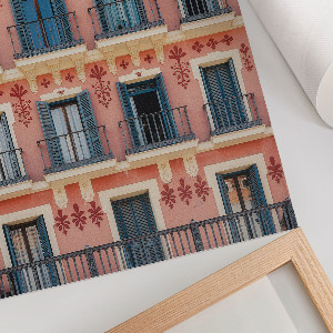 Retro plagát Farebná architektúra