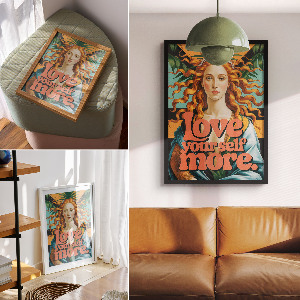 Plagát do obývačky Miluj sa viac