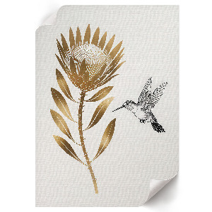 Poster na stenu Kolibrík a kvet