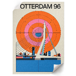 Retro plagát Rotterdamský most