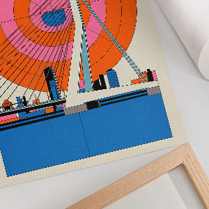 Retro plagát Rotterdamský most